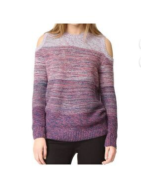 Rebecca Minkoff Alpaca Wool Blend Pink Cold Shoulder Sweater Size Small